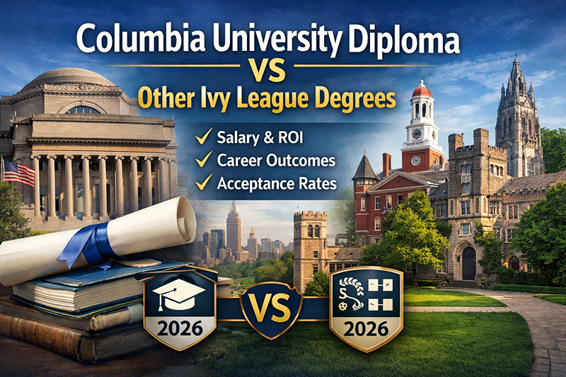 Columbia University Diploma vs Ivy League Degrees Comparison 2026 Banner