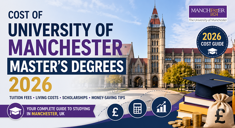 Cost Of University Of Manchester Masters Degrees 2026
