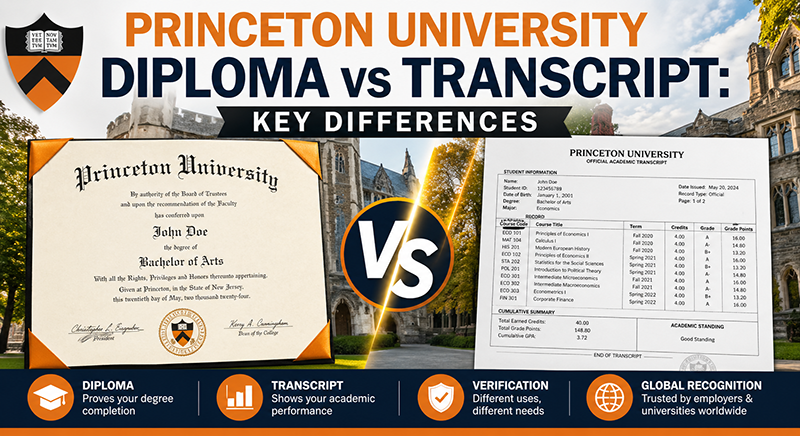 Princeton Diploma vs Transcript Key Differences Explained Banner