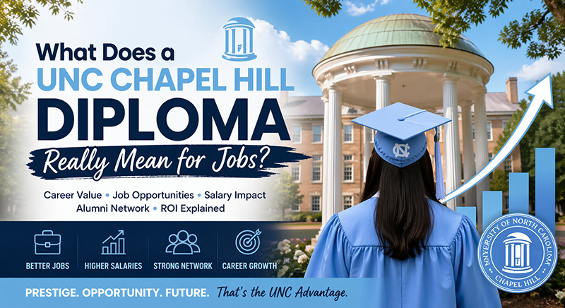 UNC Chapel Hill Diploma Career Impact and Job Outcomes Banner