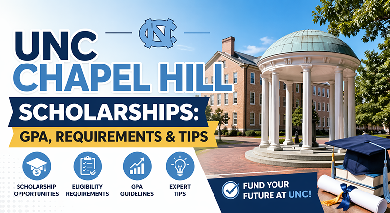 UNC Chapel Hill Scholarships Guide GPA Requirements & Tips Banner