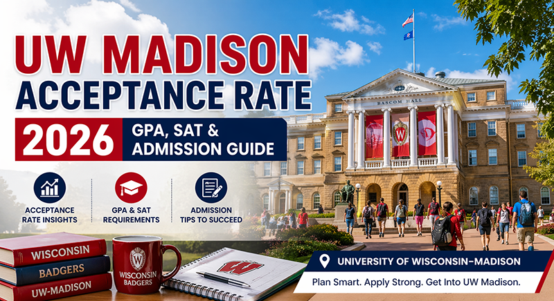 UW Madison Acceptance Rate GPA SAT Admission Guide Cover Banner