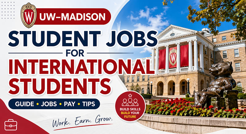 UW Madison Student Jobs for International Students Guide Cover