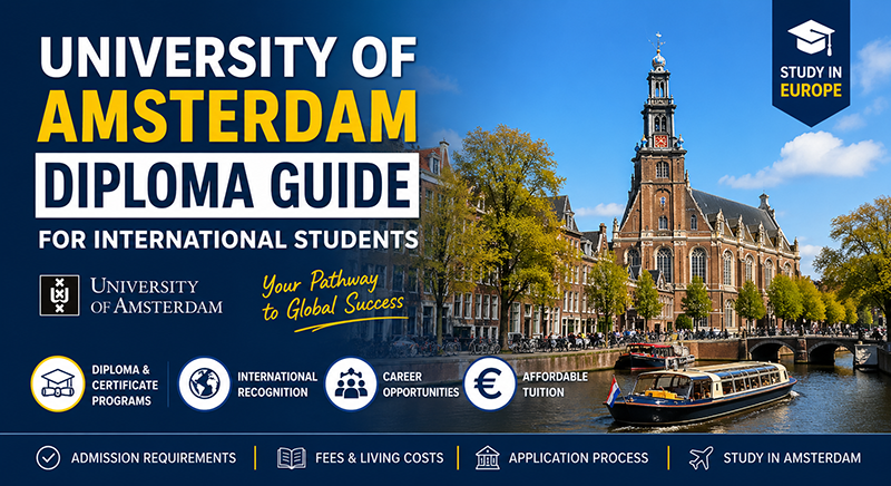 University of Amsterdam Diploma Guide for International Students Banner