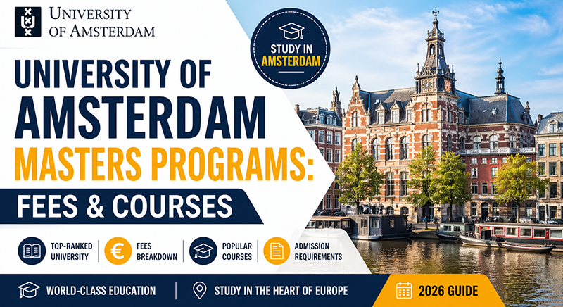 University of Amsterdam Masters Programs Fees and Courses Cover Image