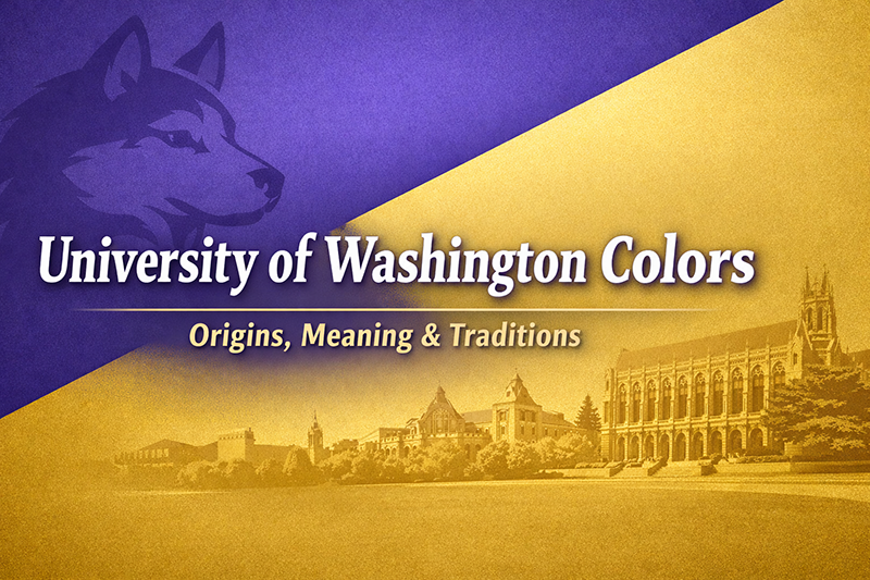 University of Washington Colors Purple and Gold Heritage Banner